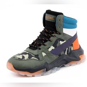 1- Hi top Camo fashion sneaker boot